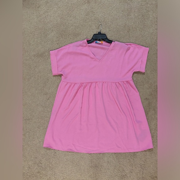 Brand New V-Neck Flowy Babydoll Dress - Picture 4 of 7